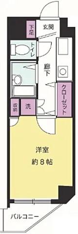 サンテミリオン田園調布南(1K/5階)の間取り写真