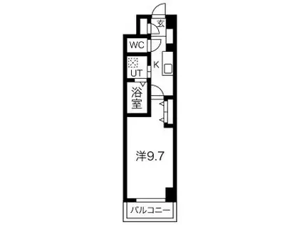 SMILE CITY M(1K/3階)の間取り写真