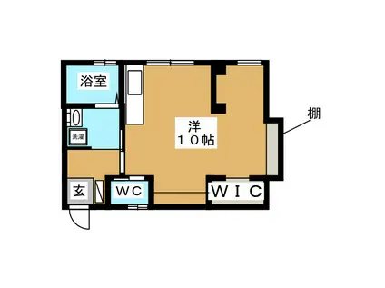 翠光ハイツ(ワンルーム/2階)の間取り写真