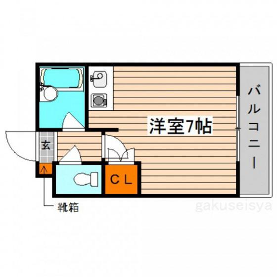 アネックスオバラ(ワンルーム/2階)の間取り写真