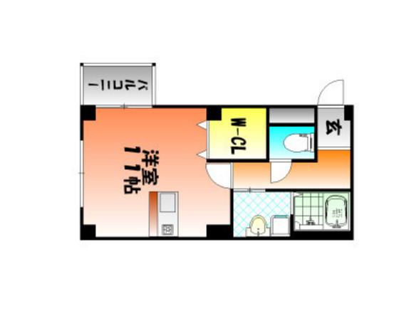 TMビル(ワンルーム/4階)の間取り写真