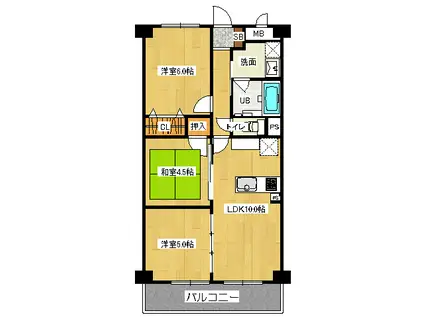 エグゼ神宮前(3LDK/1階)の間取り写真