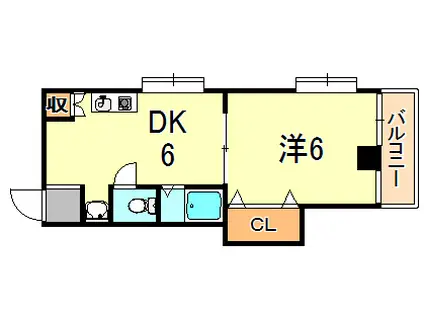 サンパレス21垂水(1DK/4階)の間取り写真