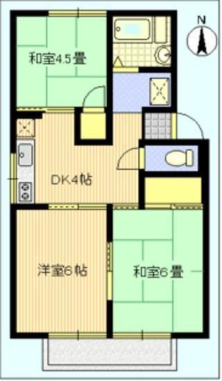プレジール(3DK/2階)の間取り写真
