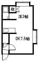 エスパニアI(1DK/1階)の間取り写真