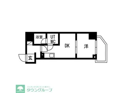 TRADIS錦糸町(1DK/5階)の間取り写真