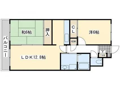新栄ビル(2LDK/6階)の間取り写真