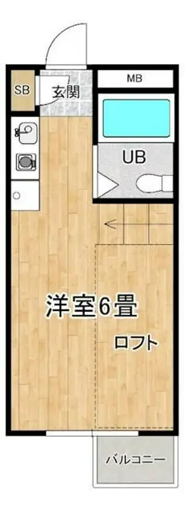 ビアン国立 2階階 間取り