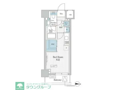 パークアクシス東陽町レジデンス(ワンルーム/11階)の間取り写真