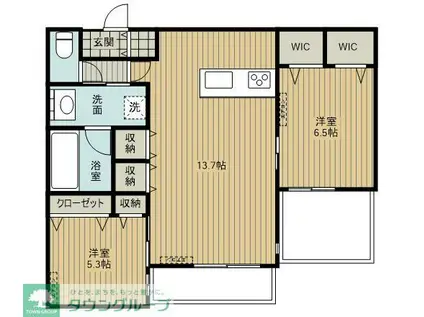 PADDINGTON(2LDK/2階)の間取り写真