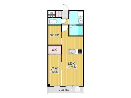 LIFEFIELD小郡II(1SLDK/1階)の間取り写真