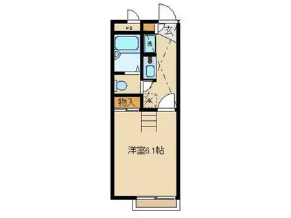 レオパレスさくら小町(1K/2階)の間取り写真