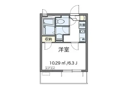 レジスター本郷(1K/2階)の間取り写真