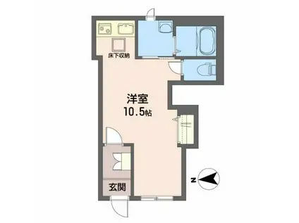 クレール堤町(ワンルーム/1階)の間取り写真