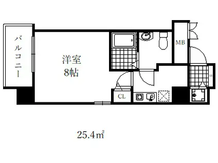 アクロス神戸住吉ステーションフロント(1K/9階)の間取り写真