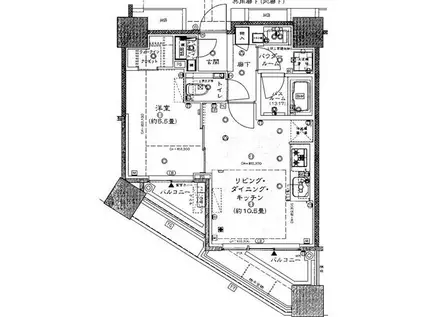 シティタワー武蔵小山(1LDK/8階)の間取り写真