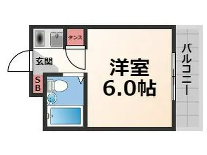 コボックス(1K/3階)の間取り写真