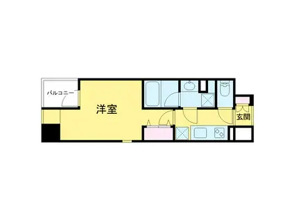 W-GATES TOWER (1K/8階)の間取り写真