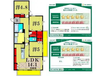 アレーズKASHIWANOHA(3LDK/2階)の間取り写真