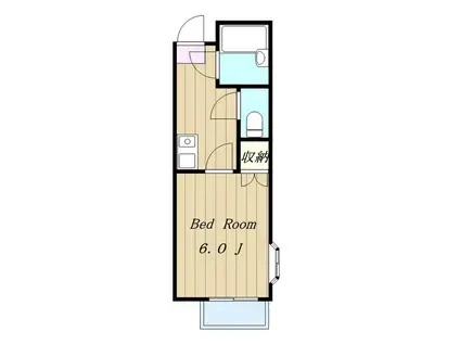 ラ・フィーネ稲城(1K/3階)の間取り写真