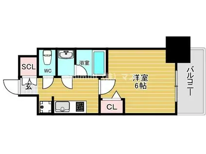 フォーリアライズ難波リアン(1K/10階)の間取り写真