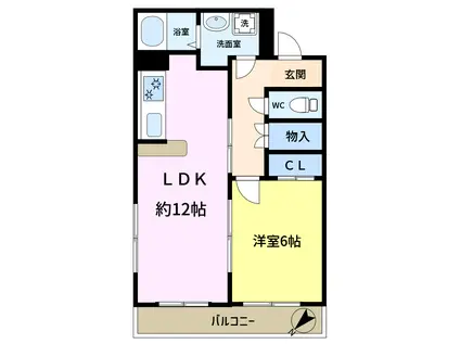 パークサイドヴィラ(1LDK/2階)の間取り写真