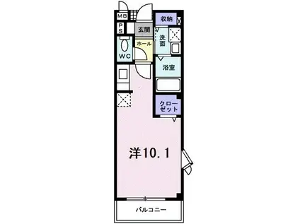 エスト グリシーナ(ワンルーム/2階)の間取り写真