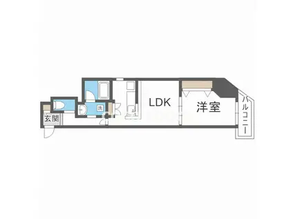 アーバネックス・大手前(1LDK/8階)の間取り写真