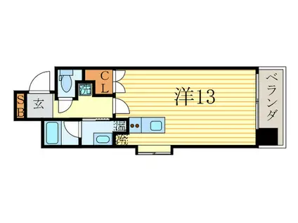 アクアレリスト今出川(ワンルーム/9階)の間取り写真