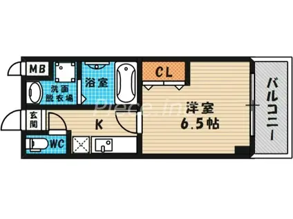 メゾンドアヴェル4(1K/4階)の間取り写真