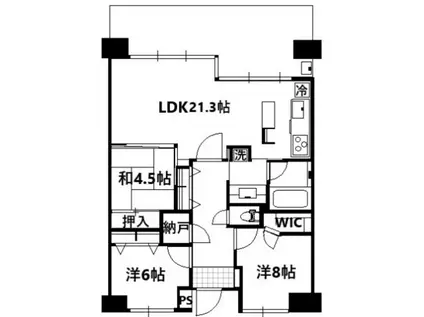 リーデンススクエア西風新都シーズンズ(3LDK/1階)の間取り写真