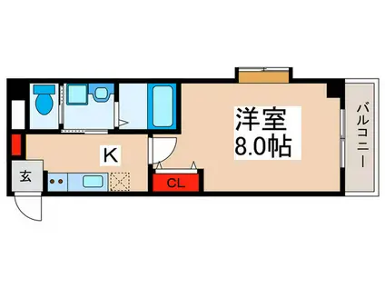 パラッツオ(1K/3階)の間取り写真