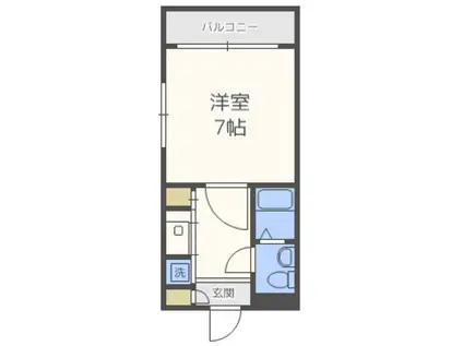 アルティ博多駅南(1K/6階)の間取り写真