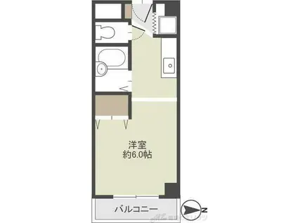 メルクマールK(1K/2階)の間取り写真