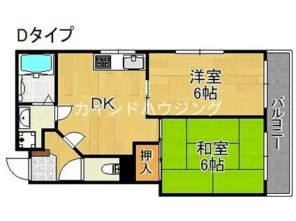 エトワールミサキ(2DK/4階)の間取り写真