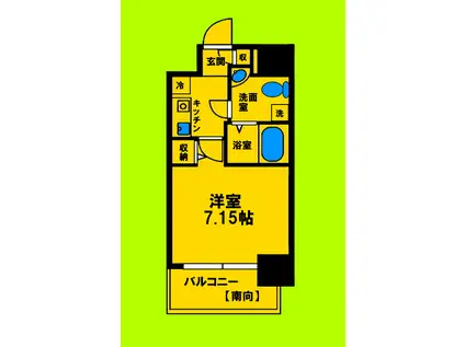 アーバンフラッツ江坂(1K/12階)の間取り写真