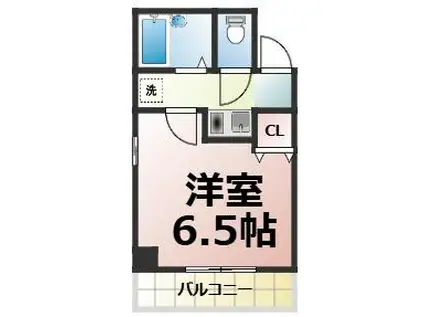 第二田中ビル(ワンルーム/4階)の間取り写真