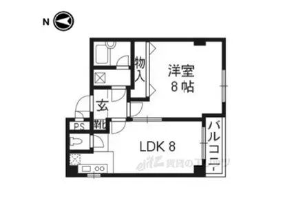 ホワイトクレステ(1LDK/2階)の間取り写真