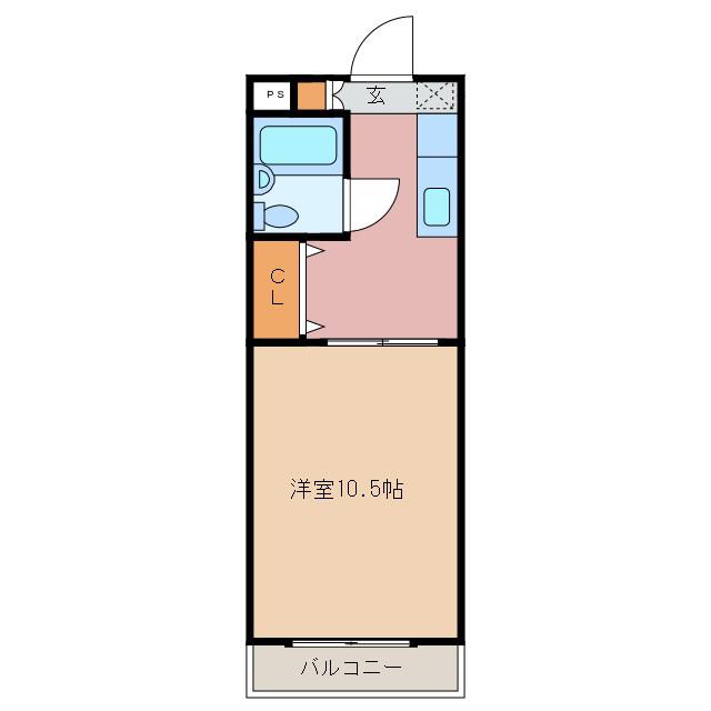 メゾンアルシェ(1K/4階)の間取り写真