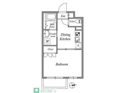 GRAN PASEO 方南町(1DK/5階)の間取り写真