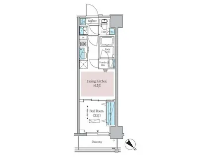 アーバネックス日本橋横山町(1DK/6階)の間取り写真