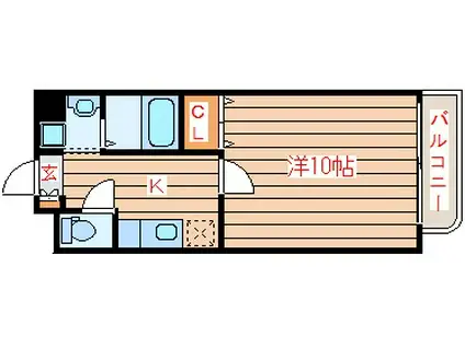 大行院丁スクエア(1K/1階)の間取り写真