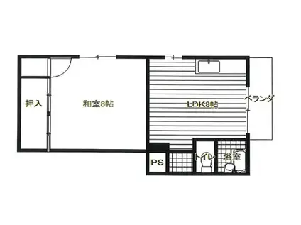 YSハウス(1LDK/4階)の間取り写真