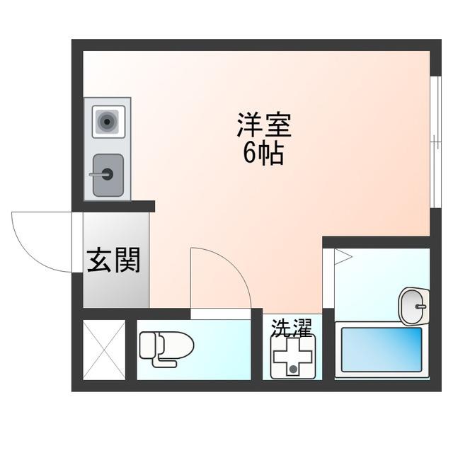 ハイツ正和(ワンルーム/4階)の間取り写真