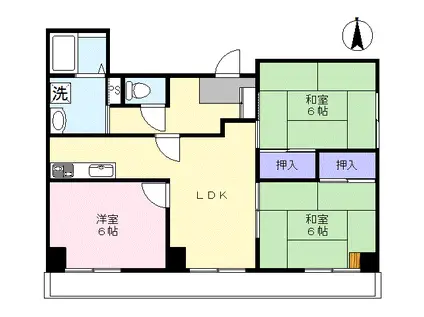 VIP小石川(3LDK/5階)の間取り写真
