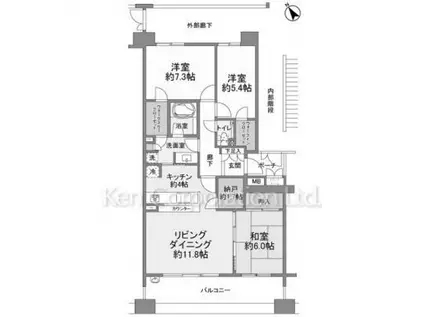 港北センタープレイス(3LDK/5階)の間取り写真