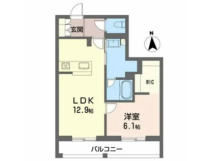 ラピス連坊(1LDK/2階)の間取り写真