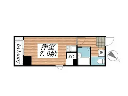 汐留フラッツ(1K/6階)の間取り写真