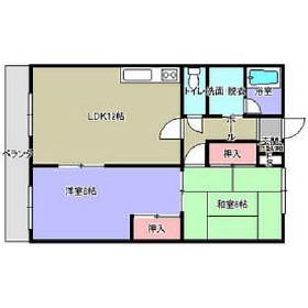 メゾンドホーク(2LDK/2階)の間取り写真