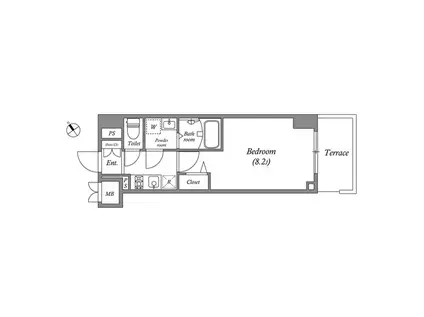 GRANPASEO田端D(1K/6階)の間取り写真